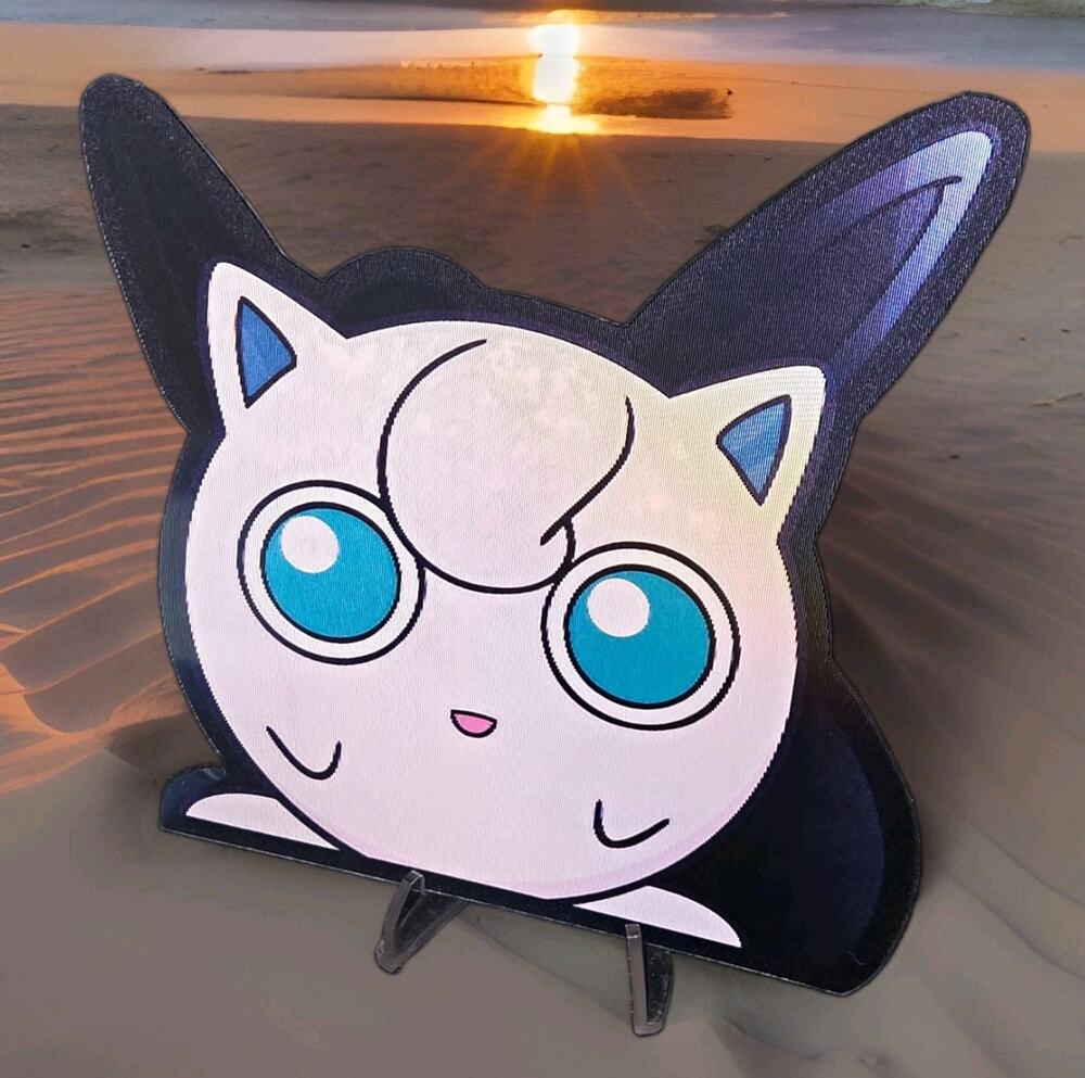 Pokemon Jigglypuff 3D Motion Lenticular Car Laptop Decal Sticker Peeker